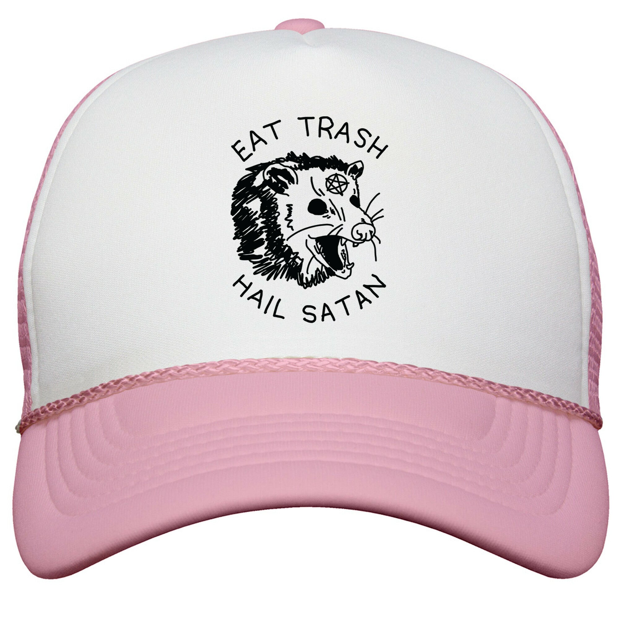 Eat Trash Hail Satan Possum Snapback Trucker Hat
